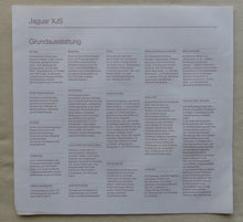 Lade das Bild in den Galerie-Viewer, Jaguar XJS V12 Leyland MJ 1981 - Prospekt Brochure + Daten 10.1980 Großformat

