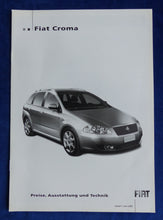 Lade das Bild in den Galerie-Viewer, Fiat Croma - Preisliste MJ 2006 - Prospekt Brochure 06.2005
