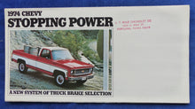 Lade das Bild in den Galerie-Viewer, Chevrolet 1974 Chevy Truck Brake Selection - US-Prospekt Brochure 1973 USA
