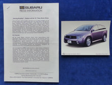 Lade das Bild in den Galerie-Viewer, Subaru Tokyo Motor Show Studie WX-01 MJ 2002 - Presse-Information + Foto 10.2001

