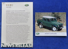 Lade das Bild in den Galerie-Viewer, Land Rover Defender 110 Crew Cab MJ 2003 - Presse-Information + Foto 05.2002
