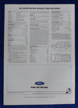 Lade das Bild in den Galerie-Viewer, Ford Explorer Black Edition Sondermodell MJ 1999 - Prospekt Brochure 06.1998
