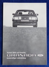 Lade das Bild in den Galerie-Viewer, Ford Granada - Daten &amp; Ausstattungen MJ 1984 - Prospekt Brochure 04.1983
