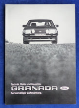 Lade das Bild in den Galerie-Viewer, Ford Granada - Daten &amp; Ausstattungen MJ 1983 - Prospekt Brochure 11.1982
