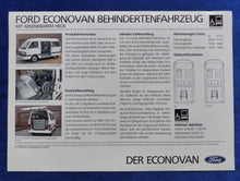 Lade das Bild in den Galerie-Viewer, Ford Econovan Behindertenfahrzeug MJ 1988 - Prospekt Brochure 04.1987
