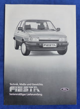Lade das Bild in den Galerie-Viewer, Ford Fiesta - Daten &amp; Ausstattungen MJ 1984 - Prospekt Brochure 12.1983
