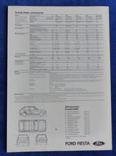 Lade das Bild in den Galerie-Viewer, Ford Fiesta - Daten &amp; Ausstattungen MJ 1984 - Prospekt Brochure 12.1983
