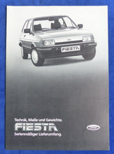 Lade das Bild in den Galerie-Viewer, Ford Fiesta - Daten &amp; Ausstattungen MJ 1984 - Prospekt Brochure 09.1983
