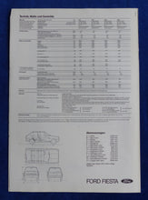 Lade das Bild in den Galerie-Viewer, Ford Fiesta - Daten &amp; Ausstattungen MJ 1983 - Prospekt Brochure 12.1982
