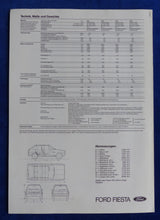 Lade das Bild in den Galerie-Viewer, Ford Fiesta - Daten &amp; Ausstattungen MJ 1983 - Prospekt Brochure 08.1982
