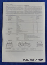 Lade das Bild in den Galerie-Viewer, Ford Fiesta Holiday Sondermodell MJ 1985 - Prospekt Brochure 01.1985
