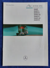 Lade das Bild in den Galerie-Viewer, Mercedes-Benz LKW Actros 2640 Technische Daten 1999 - Prospekt Brochure 12.1998
