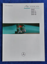 Lade das Bild in den Galerie-Viewer, Mercedes-Benz LKW Actros 2631 Technische Daten 1999 - Prospekt Brochure 12.1998
