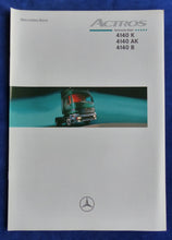 Lade das Bild in den Galerie-Viewer, Mercedes-Benz LKW Actros 4140 Technische Daten 1999 - Prospekt Brochure 11.1998
