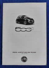 Lade das Bild in den Galerie-Viewer, Fiat 500C Cabrio - Preisliste MJ 2017 - Prospekt Brochure 04.2016

