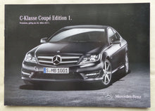 Lade das Bild in den Galerie-Viewer, Mercedes C-Klasse Coupe Edition 1 MJ 2011 - Prospekt Preisliste Brochure 11.2010
