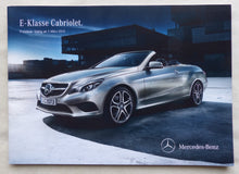 Lade das Bild in den Galerie-Viewer, Mercedes E-Klasse Cabrio 207 MJ 2013 - Prospekt Brochure + Preisliste 03.2013
