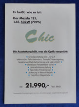 Lade das Bild in den Galerie-Viewer, Mazda 121 Chic Sondermodell - Prospekt Brochure 1993
