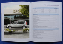 Lade das Bild in den Galerie-Viewer, Skoda Roomster Scout MJ 2010 - Prospekt Preisliste Brochure 09.2009
