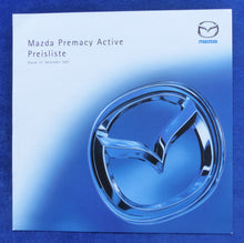 Lade das Bild in den Galerie-Viewer, Mazda Premacy Active - Preisliste MJ 2002 - Prospekt Brochure 12.2001
