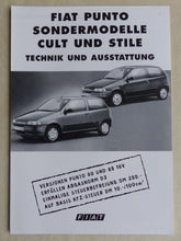Lade das Bild in den Galerie-Viewer, Fiat Punto Cult Sondermodell MJ 1999 - Prospekt Brochure + Daten 07.1998
