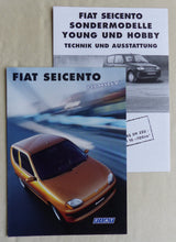 Lade das Bild in den Galerie-Viewer, Fiat Seicento Hobby Sondermodell MJ 1999 - Prospekt Brochure + Daten 01.1999
