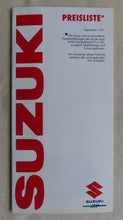 Lade das Bild in den Galerie-Viewer, Suzuki Modell-Programm 1992 - Prospekt Brochure + Preisliste 09.1991
