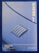 Lade das Bild in den Galerie-Viewer, Fiat Bravo Trofeo MJ 2001 - Prospekt Brochure + Daten + Preisliste 03.2001
