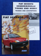 Lade das Bild in den Galerie-Viewer, Fiat Seicento Young Sondermodell MJ 1999 - Prospekt Brochure + Daten 01.1999

