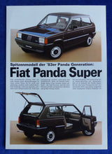 Lade das Bild in den Galerie-Viewer, Fiat Panda Super Spitzenmodell MJ 1983 - Prospekt Brochure 12.1982
