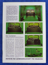 Lade das Bild in den Galerie-Viewer, Fiat 127 Fiorino Kleintransporter MJ 1979 - Prospekt Brochure 06.1978
