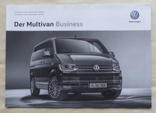 Lade das Bild in den Galerie-Viewer, VW Bus T6 Multivan Business MJ 2018 - Prospekt Brochure + Preisliste 06.2017

