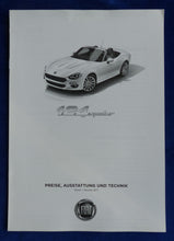 Lade das Bild in den Galerie-Viewer, Fiat 124 Spider - Preisliste MJ 2018 - Prospekt Brochure 10.2017
