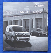 Lade das Bild in den Galerie-Viewer, Renault Kangoo Rapid Maxi MJ 2018 - Prospekt Brochure + Preisliste 08.2017

