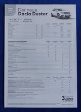 Lade das Bild in den Galerie-Viewer, Dacia Duster MJ 2018 - Prospekt Brochure + Preisliste 12.2017
