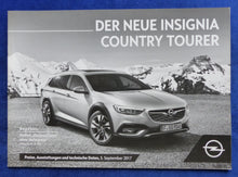 Lade das Bild in den Galerie-Viewer, Opel Insignia Country Tourer - Preisliste MJ 2018 - Prospekt Brochure 09.2017
