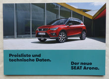 Lade das Bild in den Galerie-Viewer, Seat Arona MJ 2018 - Prospekt Brochure + Preisliste 10.2017
