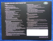 Lade das Bild in den Galerie-Viewer, Range Rover Westminster - Limited Edition 1 of 300 - Prospekt Brochure 2012
