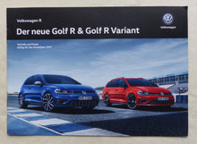 Lade das Bild in den Galerie-Viewer, VW Golf R &amp; Golf R Variant - Preisliste MJ 2017 - Prospekt Brochure 01.2017
