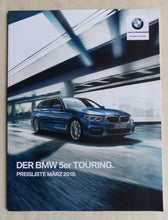 Lade das Bild in den Galerie-Viewer, BMW 5er Touring M 550d MJ 2018 - Prospekt Brochure + Preisliste 03.2018
