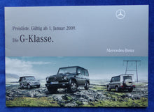 Lade das Bild in den Galerie-Viewer, Mercedes G-Klasse G 55 AMG - Preisliste MJ 2009 - Prospekt Brochure 01.2009
