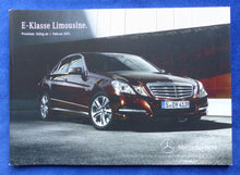 Lade das Bild in den Galerie-Viewer, Mercedes E-Klasse Limousine AMG - Preisliste MJ 2011 - Prospekt Brochure 02.2011
