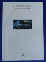 Lade das Bild in den Galerie-Viewer, Mercedes Alarm-Anlage 190er E-Klasse W124 MJ 1992 - Prospekt Brochure 08.1991
