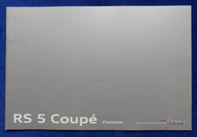 Lade das Bild in den Galerie-Viewer, Audi RS 5 Coupe quattro MJ 2010 - Hardcover Prospekt + Preisliste 02.2010
