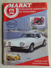 Lade das Bild in den Galerie-Viewer, Oldtimer Markt Heft 5/1987 - Puch Moto Guzzi Studebaker Avanti Ford OSI MG B
