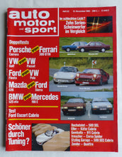 Lade das Bild in den Galerie-Viewer, Auto Motor Sport Heft 23/1983 - Porsche 911 Ferrari 308 BMW Mercedes Mazda Ford
