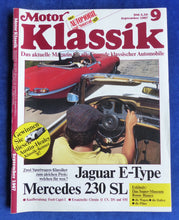 Lade das Bild in den Galerie-Viewer, Motor Klassik Magazin Heft 9/1987 - Jaguar E-Type Mercedes 230 SL Ford Capri
