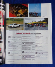 Lade das Bild in den Galerie-Viewer, Motor Klassik Magazin Heft 9/1987 - Jaguar E-Type Mercedes 230 SL Ford Capri
