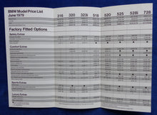 Lade das Bild in den Galerie-Viewer, BMW 3er 5er 6er 7er - Model Price List 1980 - Prospekt Brochure 06.1979 England
