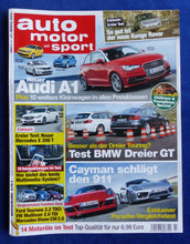 Lade das Bild in den Galerie-Viewer, Auto Motor Sport Heft 7/2013 - BMW 320d touring GT Porsche Cayman 911 Ferrari
